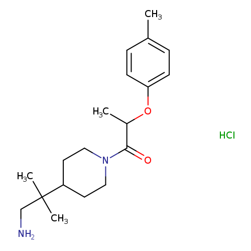 1-[4-(1-amino-2-methylpropan-2-yl)piperidin-1-yl]-2-(4-methylphenoxy)propan-1-one hydrochloride