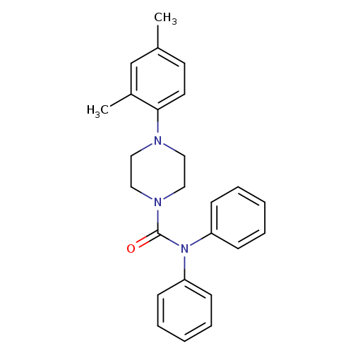 4-(2,4-dimethylphenyl)-N,N-diphenylpiperazine-1-carboxamide