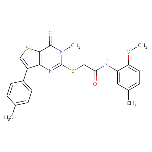 N-(2-methoxy-5-methylphenyl)-2-{[3-methyl-7-(4-methylphenyl)-4-oxo-3H,4H-thieno[3,2-d]pyrimidin-2-yl]sulfanyl}acetamide