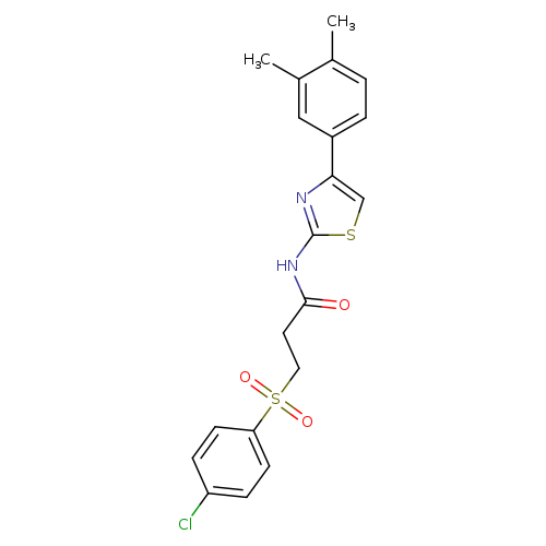 3-(4-chlorobenzenesulfonyl)-N-[4-(3,4-dimethylphenyl)-1,3-thiazol-2-yl]propanamide