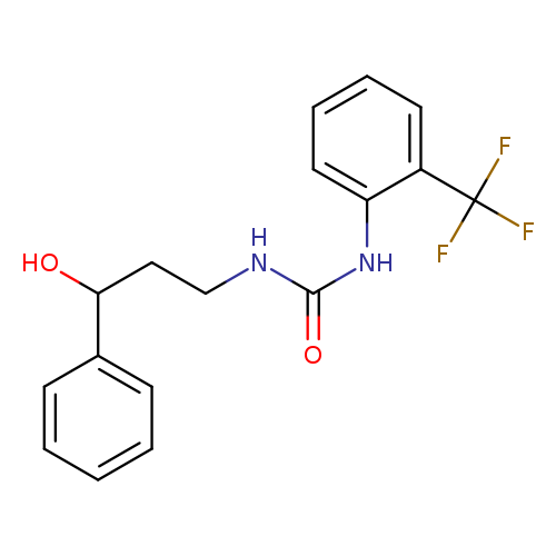1-(3-hydroxy-3-phenylpropyl)-3-[2-(trifluoromethyl)phenyl]urea
