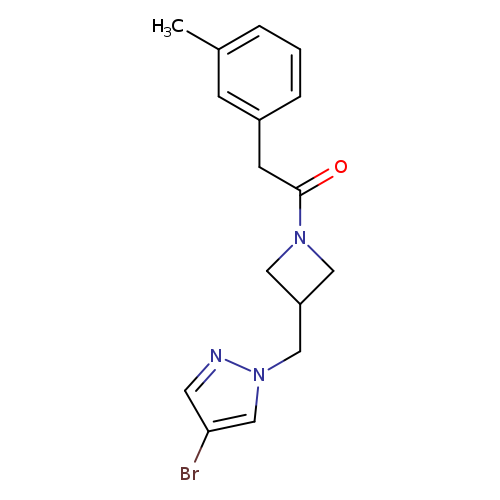 1-{3-[(4-bromo-1H-pyrazol-1-yl)methyl]azetidin-1-yl}-2-(3-methylphenyl)ethan-1-one