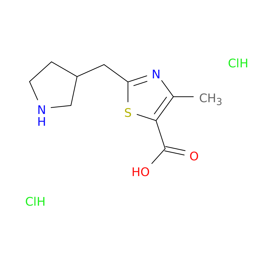 4-methyl-2-[(pyrrolidin-3-yl)methyl]-1,3-thiazole-5-carboxylic acid dihydrochloride