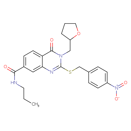 2-{[(4-nitrophenyl)methyl]sulfanyl}-4-oxo-3-[(oxolan-2-yl)methyl]-N-propyl-3,4-dihydroquinazoline-7-carboxamide