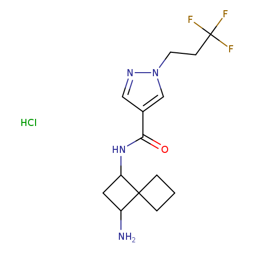 N-{3-aminospiro[3.3]heptan-1-yl}-1-(3,3,3-trifluoropropyl)-1H-pyrazole-4-carboxamidehydrochloride
