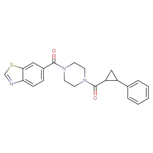 6-[4-(2-phenylcyclopropanecarbonyl)piperazine-1-carbonyl]-1,3-benzothiazole
