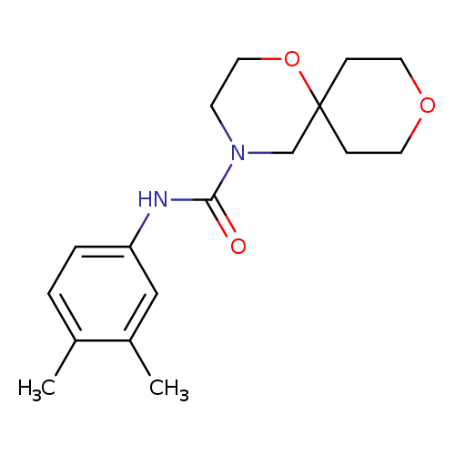N-(3,4-dimethylphenyl)-1,9-dioxa-4-azaspiro[5.5]undecane-4-carboxamide