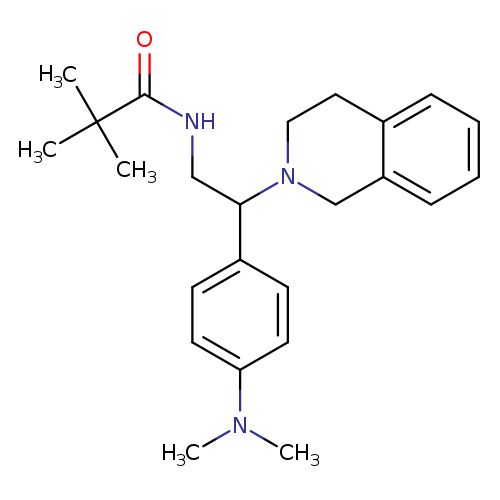 N-{2-[4-(dimethylamino)phenyl]-2-(1,2,3,4-tetrahydroisoquinolin-2-yl)ethyl}-2,2-dimethylpropanamide