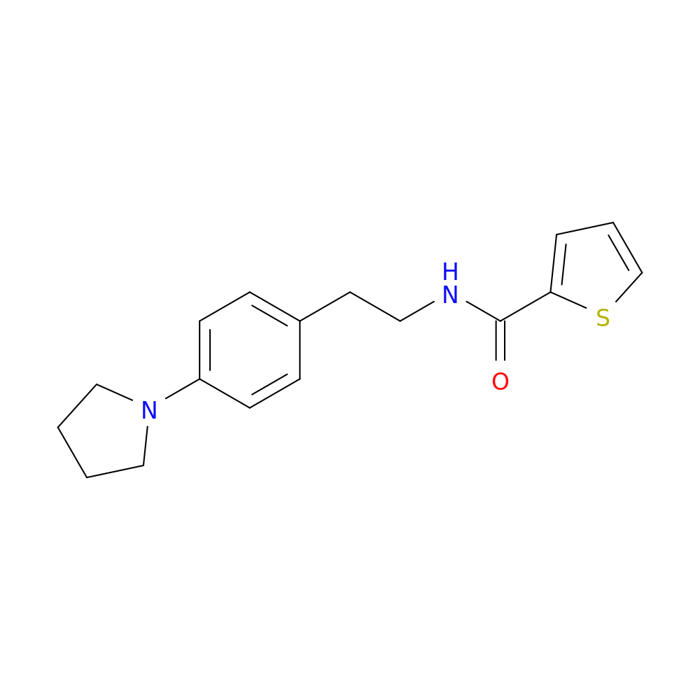 N-{2-[4-(pyrrolidin-1-yl)phenyl]ethyl}thiophene-2-carboxamide