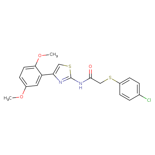 2-[(4-chlorophenyl)sulfanyl]-N-[4-(2,5-dimethoxyphenyl)-1,3-thiazol-2-yl]acetamide