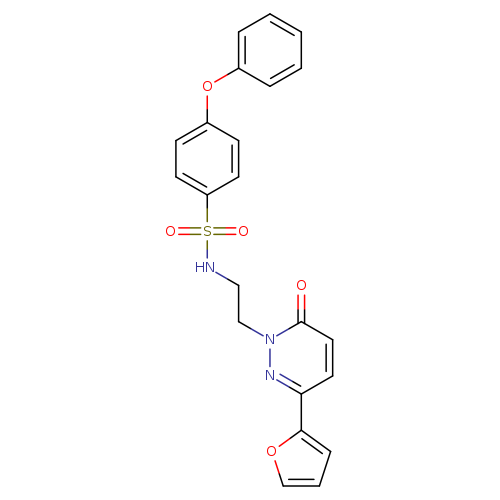 N-{2-[3-(furan-2-yl)-6-oxo-1,6-dihydropyridazin-1-yl]ethyl}-4-phenoxybenzene-1-sulfonamide