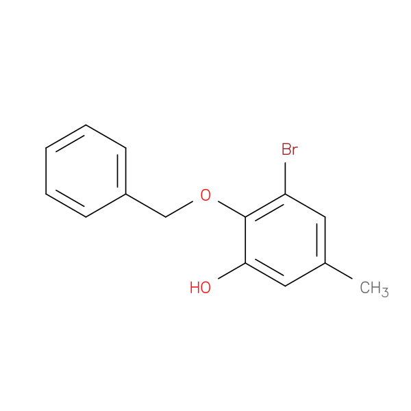 2-(benzyloxy)-3-bromo-5-methylphenol