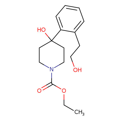 1-Piperidinecarboxylic acid, 4-hydroxy-4-[2-(2-hydroxyethyl)phenyl]-, ethyl ester
