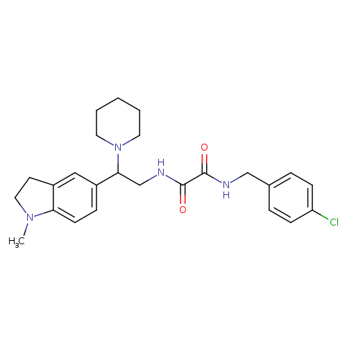 N'-[(4-chlorophenyl)methyl]-N-[2-(1-methyl-2,3-dihydro-1H-indol-5-yl)-2-(piperidin-1-yl)ethyl]ethanediamide