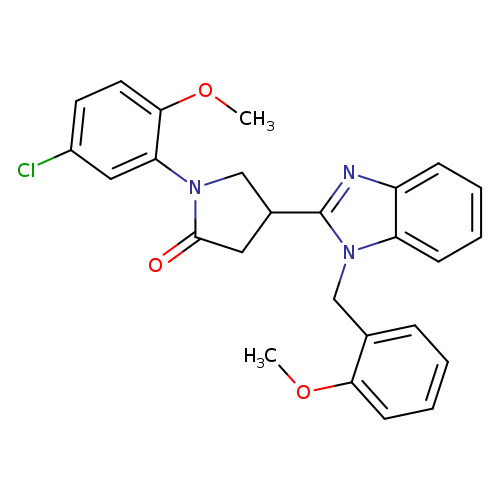 1-(5-chloro-2-methoxyphenyl)-4-{1-[(2-methoxyphenyl)methyl]-1H-1,3-benzodiazol-2-yl}pyrrolidin-2-one