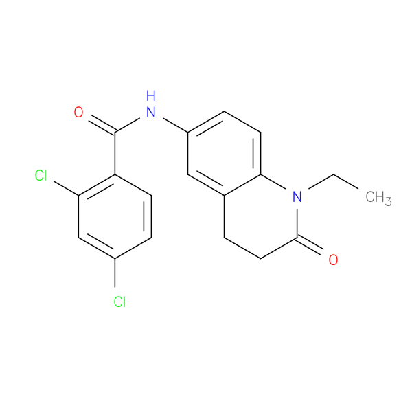 2,4-dichloro-N-(1-ethyl-2-oxo-1,2,3,4-tetrahydroquinolin-6-yl)benzamide