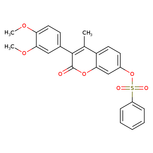 3-(3,4-dimethoxyphenyl)-4-methyl-2-oxo-2H-chromen-7-yl benzenesulfonate