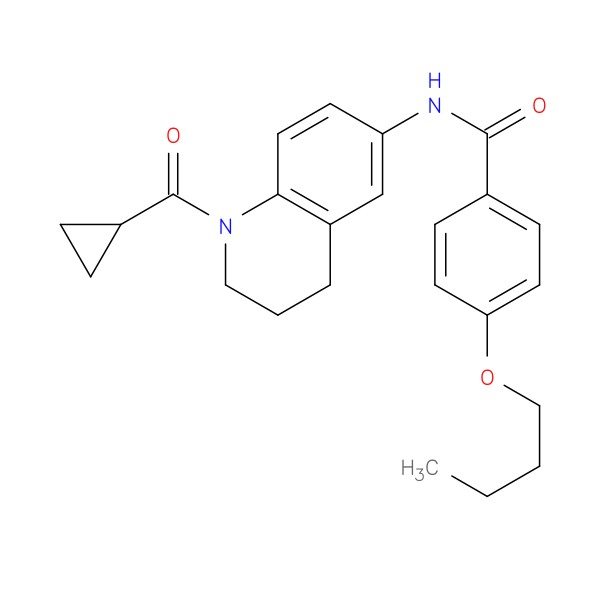 4-butoxy-N-(1-cyclopropanecarbonyl-1,2,3,4-tetrahydroquinolin-6-yl)benzamide