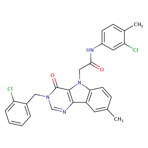 N-(3-chloro-4-methylphenyl)-2-{3-[(2-chlorophenyl)methyl]-8-methyl-4-oxo-3H,4H,5H-pyrimido[5,4-b]indol-5-yl}acetamide