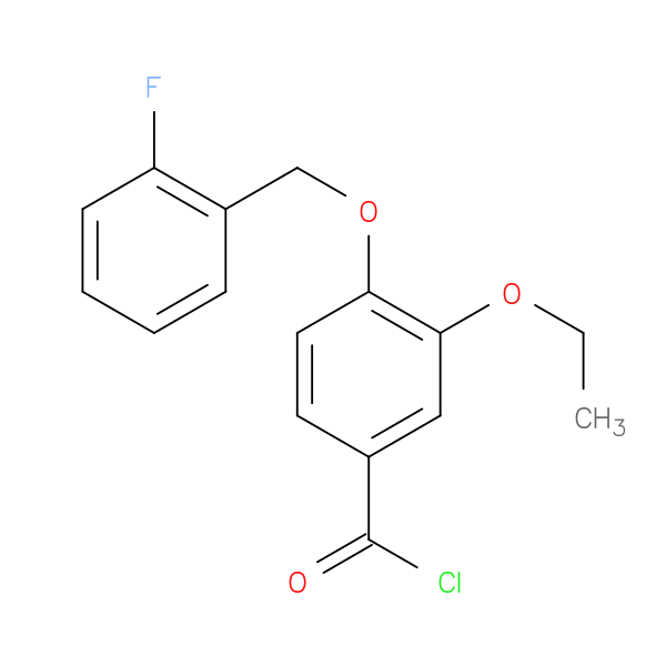 3-Ethoxy-4-[(2-fluorobenzyl)oxy]benzoyl chloride