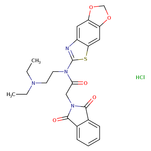 N-[2-(diethylamino)ethyl]-N-{4,6-dioxa-10-thia-12-azatricyclo[7.3.0.0^{3,7}]dodeca-1(9),2,7,11-tetraen-11-yl}-2-(1,3-dioxo-2,3-dihydro-1H-isoindol-2-yl)acetamide hydrochloride
