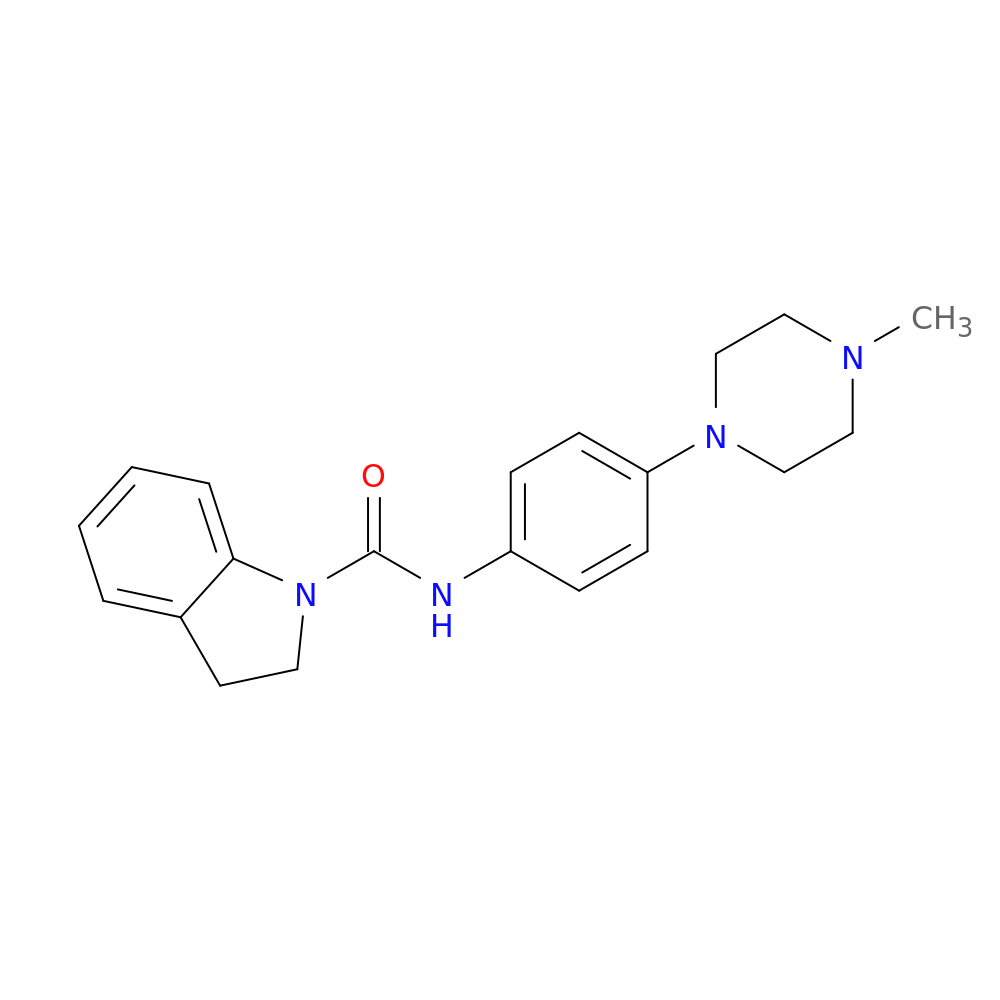 N-[4-(4-methylpiperazin-1-yl)phenyl]-2,3-dihydro-1H-indole-1-carboxamide