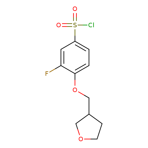 3-fluoro-4-(oxolan-3-ylmethoxy)benzene-1-sulfonyl chloride