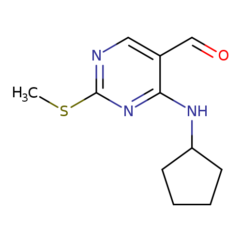 5-Pyrimidinecarboxaldehyde, 4-(cyclopentylamino)-2-(methylthio)-