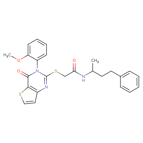 2-{[3-(2-methoxyphenyl)-4-oxo-3H,4H-thieno[3,2-d]pyrimidin-2-yl]sulfanyl}-N-(4-phenylbutan-2-yl)acetamide