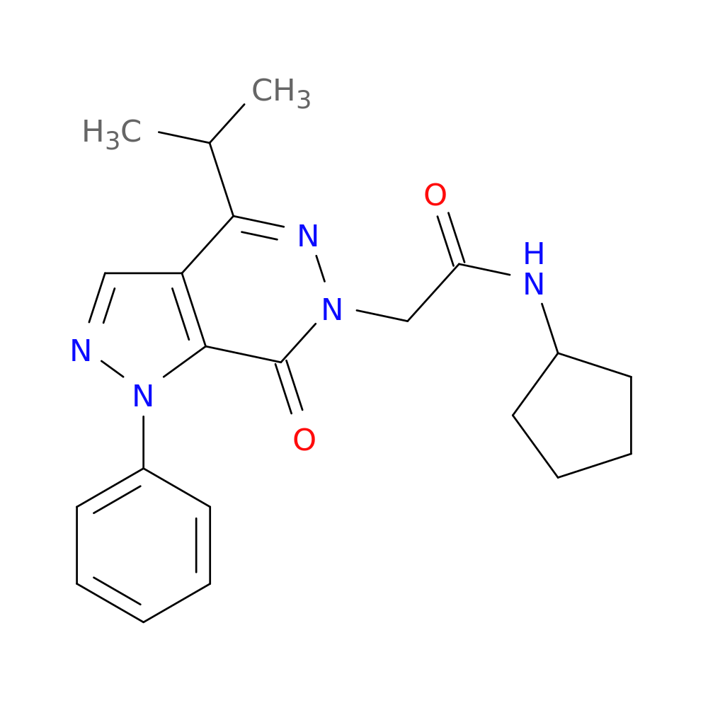 N-cyclopentyl-2-[7-oxo-1-phenyl-4-(propan-2-yl)-1H,6H,7H-pyrazolo[3,4-d]pyridazin-6-yl]acetamide