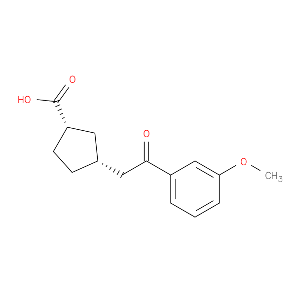 cis-3-[2-(3-Methoxyphenyl)-2-oxoethyl]cyclopentane-1-carboxylic acid