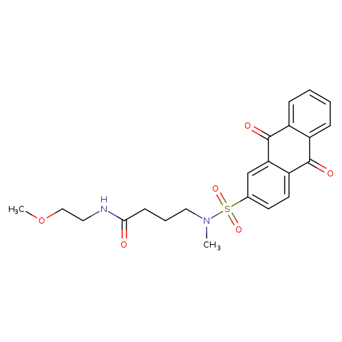 N-(2-methoxyethyl)-4-(N-methyl9,10-dioxo-9,10-dihydroanthracene-2-sulfonamido)butanamide