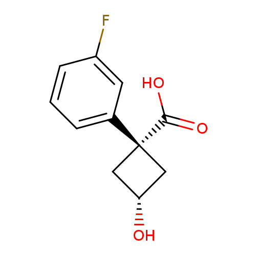 (1s,3s)-1-(3-fluorophenyl)-3-hydroxycyclobutane-1-carboxylic acid