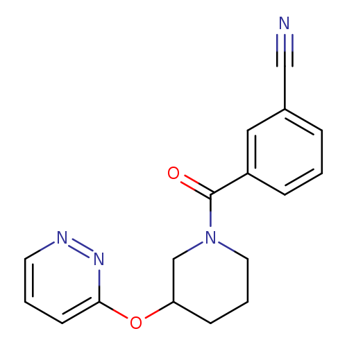 3-[3-(pyridazin-3-yloxy)piperidine-1-carbonyl]benzonitrile