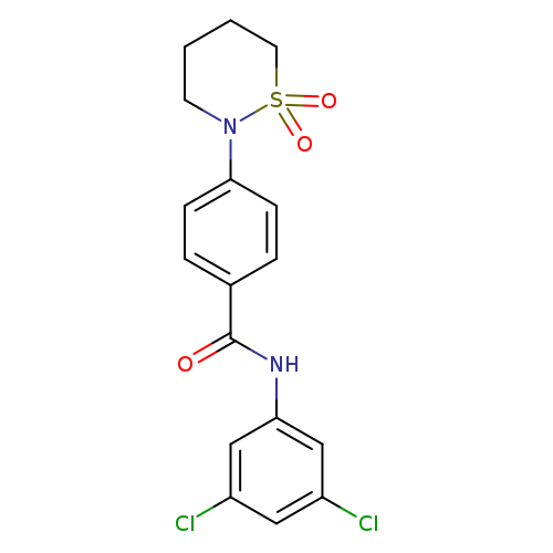 N-(3,5-dichlorophenyl)-4-(1,1-dioxo-1lambda6,2-thiazinan-2-yl)benzamide