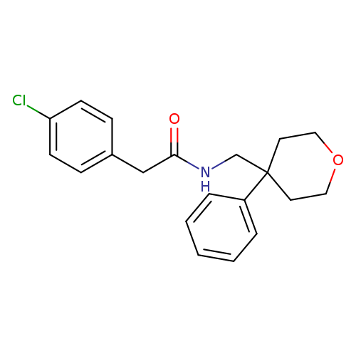 2-(4-chlorophenyl)-N-[(4-phenyloxan-4-yl)methyl]acetamide