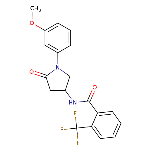 N-[1-(3-methoxyphenyl)-5-oxopyrrolidin-3-yl]-2-(trifluoromethyl)benzamide