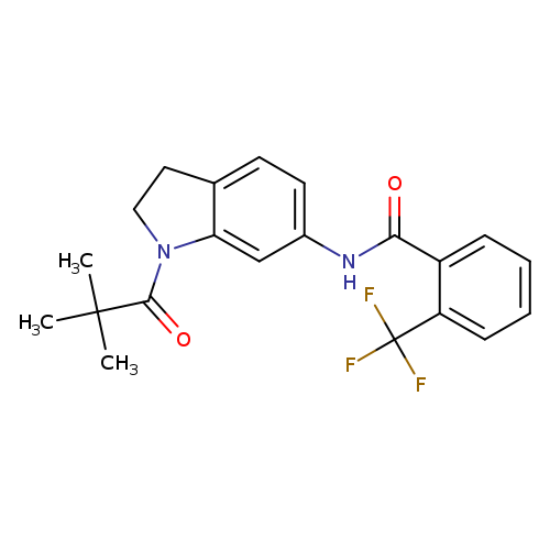 N-[1-(2,2-dimethylpropanoyl)-2,3-dihydro-1H-indol-6-yl]-2-(trifluoromethyl)benzamide