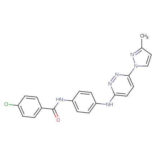 4-chloro-N-(4-{[6-(3-methyl-1H-pyrazol-1-yl)pyridazin-3-yl]amino}phenyl)benzamide