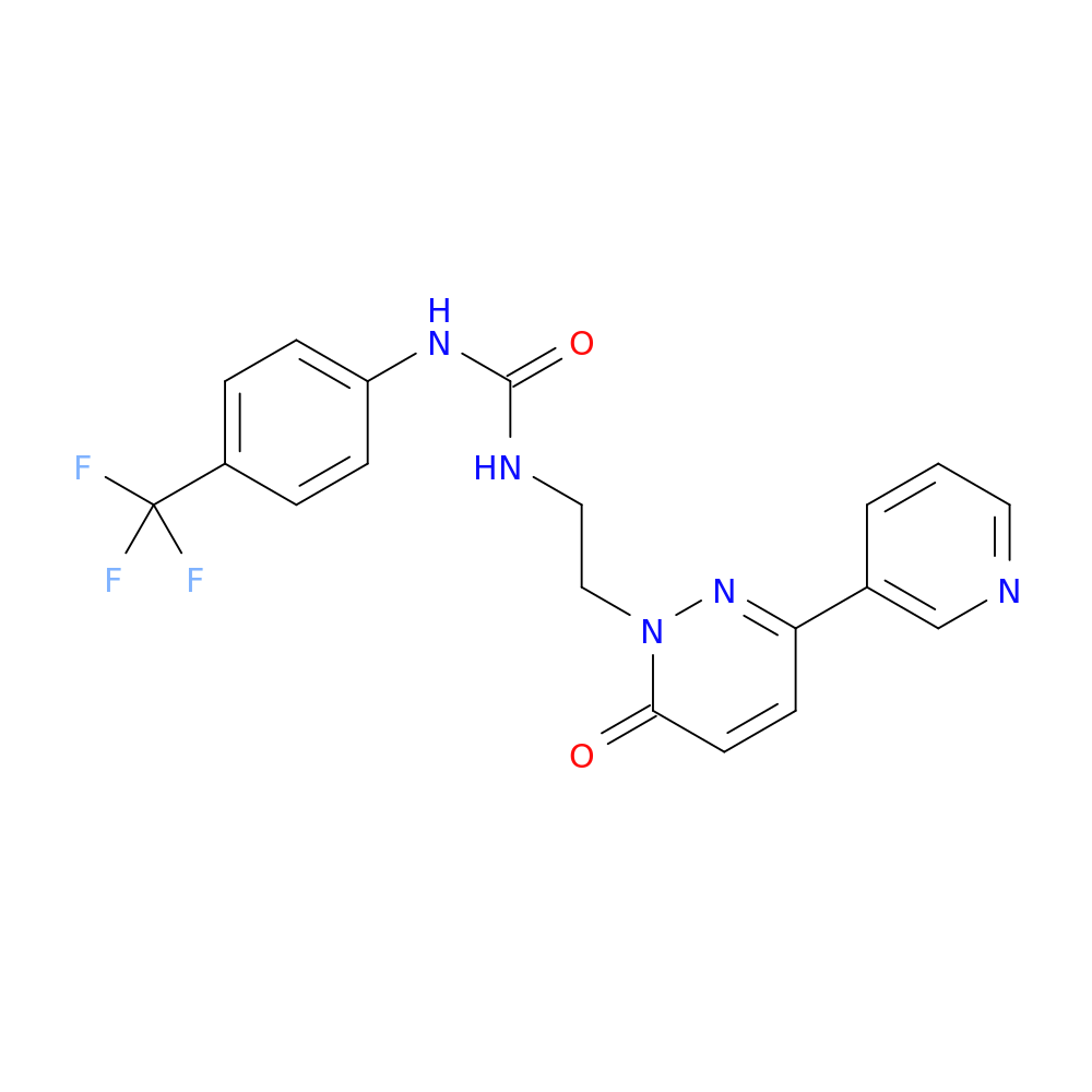 3-{2-[6-oxo-3-(pyridin-3-yl)-1,6-dihydropyridazin-1-yl]ethyl}-1-[4-(trifluoromethyl)phenyl]urea