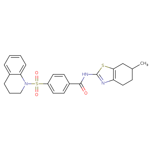 N-(6-methyl-4,5,6,7-tetrahydro-1,3-benzothiazol-2-yl)-4-(1,2,3,4-tetrahydroquinoline-1-sulfonyl)benzamide