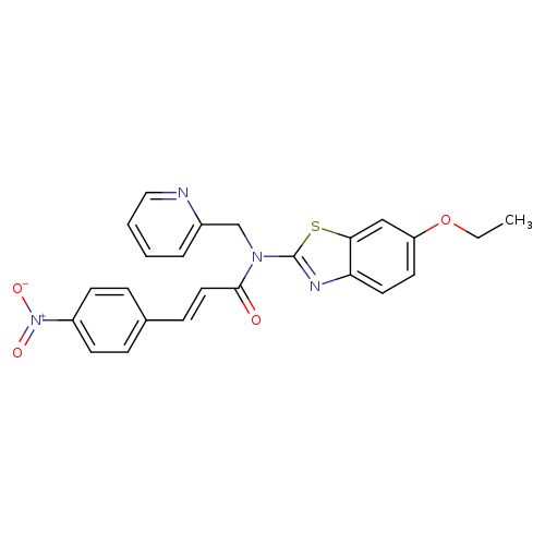 (2E)-N-(6-ethoxy-1,3-benzothiazol-2-yl)-3-(4-nitrophenyl)-N-[(pyridin-2-yl)methyl]prop-2-enamide