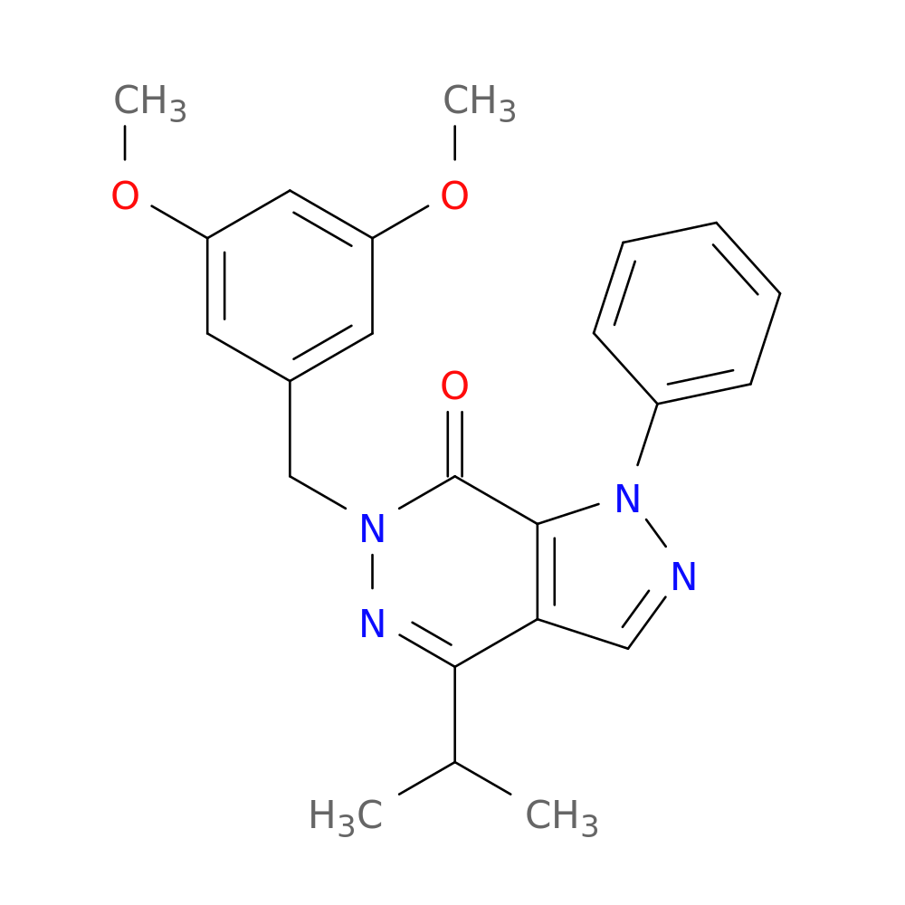 6-[(3,5-dimethoxyphenyl)methyl]-1-phenyl-4-(propan-2-yl)-1H,6H,7H-pyrazolo[3,4-d]pyridazin-7-one