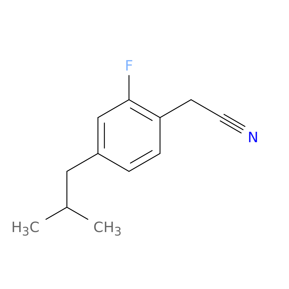 2-[2-fluoro-4-(2-methylpropyl)phenyl]acetonitrile