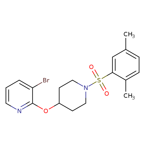 3-bromo-2-{[1-(2,5-dimethylbenzenesulfonyl)piperidin-4-yl]oxy}pyridine