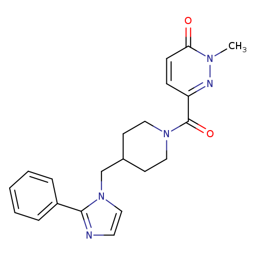 2-methyl-6-{4-[(2-phenyl-1H-imidazol-1-yl)methyl]piperidine-1-carbonyl}-2,3-dihydropyridazin-3-one