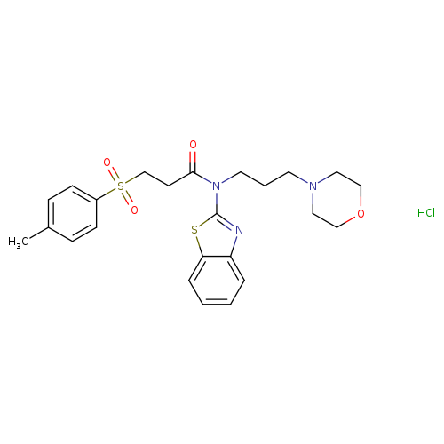 N-(1,3-benzothiazol-2-yl)-3-(4-methylbenzenesulfonyl)-N-[3-(morpholin-4-yl)propyl]propanamide hydrochloride