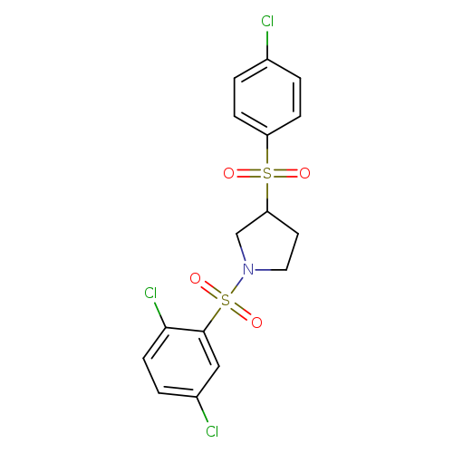 3-(4-chlorobenzenesulfonyl)-1-(2,5-dichlorobenzenesulfonyl)pyrrolidine