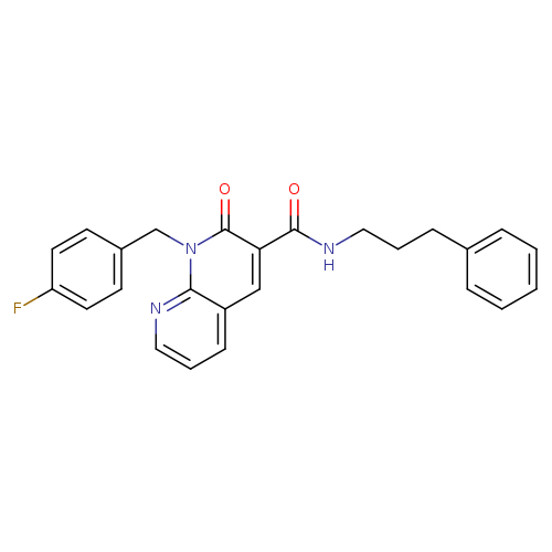 1-[(4-fluorophenyl)methyl]-2-oxo-N-(3-phenylpropyl)-1,2-dihydro-1,8-naphthyridine-3-carboxamide