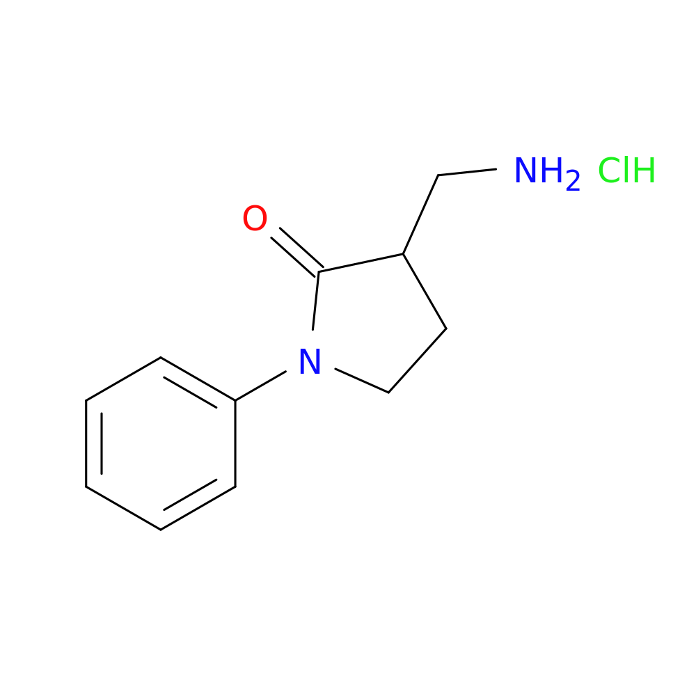 3-(aminomethyl)-1-phenylpyrrolidin-2-one hydrochloride